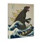Stupell Industries Nautical Godzilla Eastern Style Illustration Canvas Wall Art